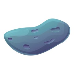 Asteroid destruction icon. Cartoon of asteroid destruction vector icon for web design isolated on white background