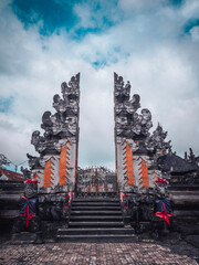 Amazing of Ancient Hinduism Temple's Entrance Gate in Bali