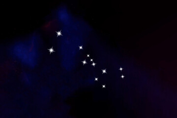 Constellation Taurus. Against the background of the night sky. Elements of this image were furnished by NASA.
