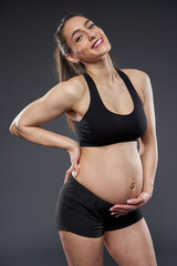 Pregnant sporty lady