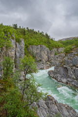 View of The Silfar Canyon, Borselv, Norway