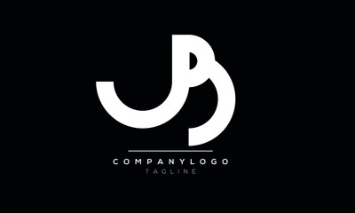 Obraz na płótnie Canvas Abstract Letter Initial JB Vector Logo Design Template