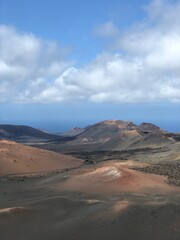 Volcanes del parque natural del Timanfaya en Lanzarote, Canarias