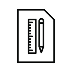 Edit file icon, note, sign up icon vector illustration on white background. color editable