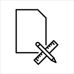 Edit file icon, note, sign up icon vector illustration on white background. color editable
