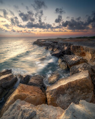 a nice sunrise near the coast 