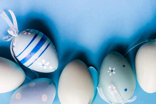 Painted Easter egg decorations for Easter