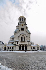 Fototapeta na wymiar Fragment of the beautiful Eastern Orthodox Cathedral 