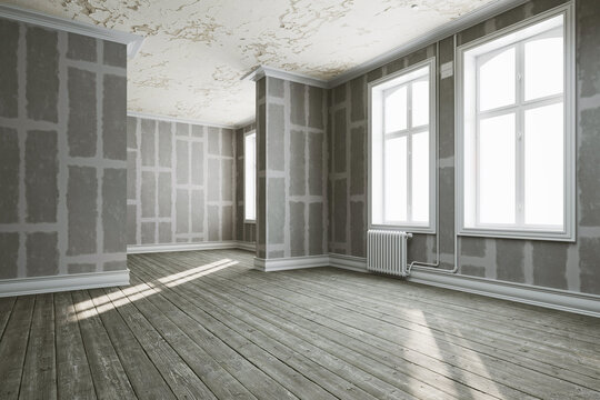 Rohbau W&auml;nde im Trockenbau Renovierung von Altbau