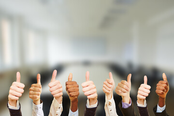 Hände von Business Team