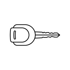 Car key icon, Simple key design, Outline style icon