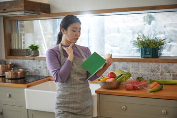 mother in kitchen