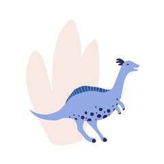 Cute Dinosaur vector illustration in flat style. For poster, t-shirt, wallpaper, card.