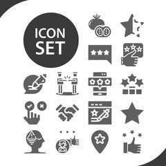 Simple set of consensus related filled icons.