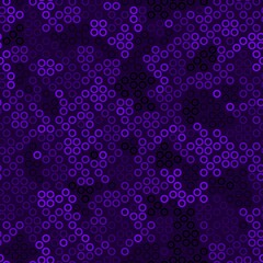 Seamless pattern with purple halftone rings ordered grid vector illustration