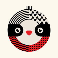 sloth abstract geometric design vector © Feelplus Creator