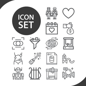 Simple set of human related lineal icons.