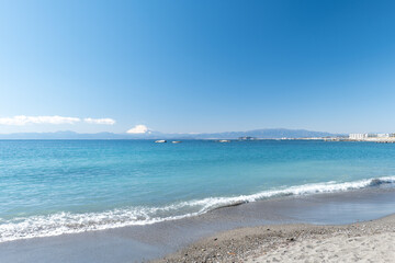 早春の葉山町　大早海岸の風景　2月
