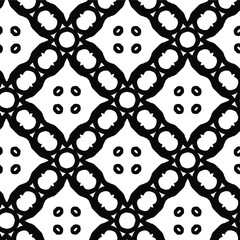  Geometric vector pattern with triangular elements. Seamless abstract ornament for wallpapers and backgrounds. Black and white colors.