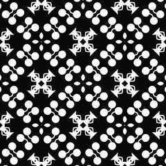 Geometric vector pattern with triangular elements. Seamless abstract ornament for wallpapers and backgrounds. Black and white colors.