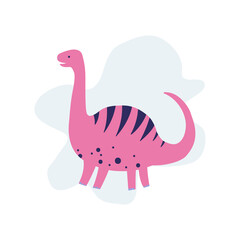 Cute Dinosaur vector illustration in flat style. For poster, t-shirt, wallpaper, card.