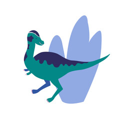 Cute Dinosaur vector illustration in flat style. For poster, t-shirt, wallpaper, card.