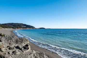 早春の葉山町の風景　一色海岸　2月