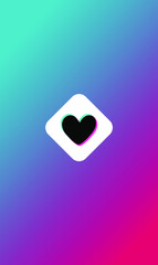 Heart Icon. Duotone Heart Button. Icons isolated on white. Symbol of Love. 