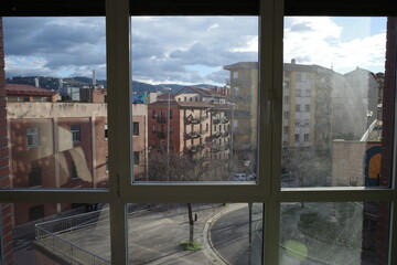 View from the window of a building in Bilbao