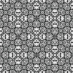  Geometric vector pattern with triangular elements. Seamless abstract ornament for wallpapers and backgrounds. Black and white colors.
