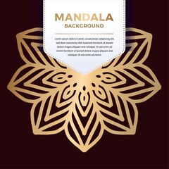 Fototapeta premium Luxury ornamental mandala Pattern Design in gold color Vector Illustration