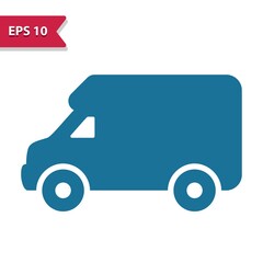 Van - Truck - Vehicle - Minivan Icon. Professional pixel-aligned icon in glyph style.