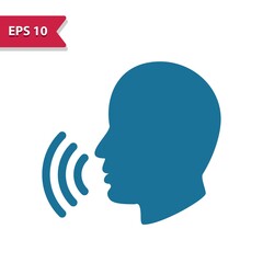 Speaking - Talking - Screaming Icon. Professional pixel-aligned icon in glyph style.