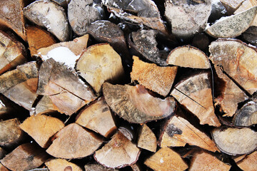 stack of fire wood logs