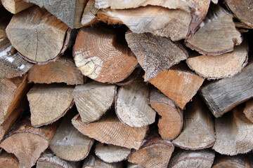 stack of fire wood logs