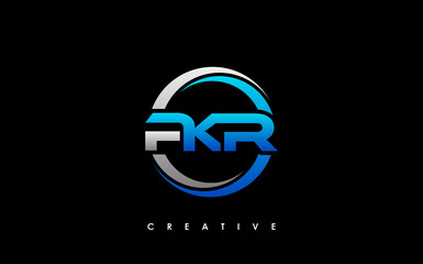 PKR Letter Initial Logo Design Template Vector Illustration