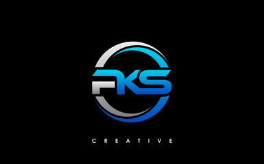 PKS Letter Initial Logo Design Template Vector Illustration