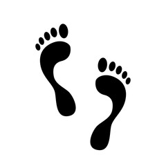 Footprint icon. Human foot prints. Vector illustration