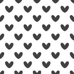Fototapeta premium Vector seamless heart pattern. Valentines day background