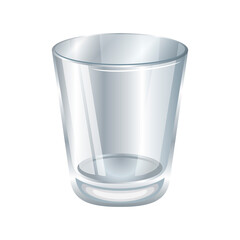 Empty drinking glass icon vetor. Clear glass cup icon isolated on a white background. Empty glass for water vector