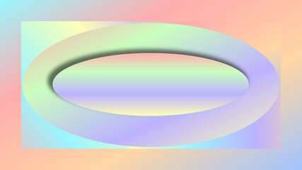 An abstract 3d iridescent gradient background image.