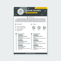 simple gray professional cv resume design