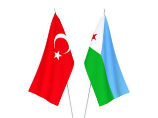 Republic of Djibouti and Turkey flags