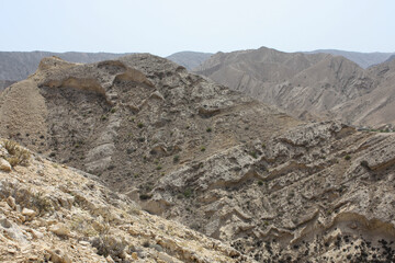 Mountain landscape outside of Muscat, Oman