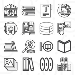 16 pack of volumes  lineal web icons set