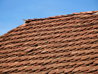 Old tile on the roof