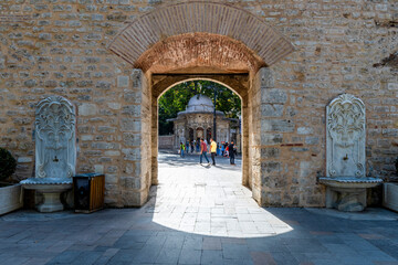 Gulhane Park Gate in Cagaloglu. Cagaloglu is populer tourist district in the Turkey.