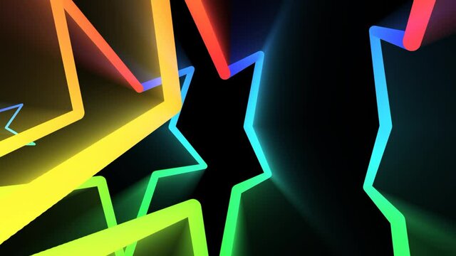 abstract background with neon stars