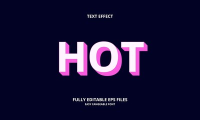 hot style editable text effect