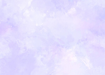 Lavender violet and white watercolor background painting with cloudy distressed texture and marbled grunge, soft purple lighting and pastel colors © Ivana